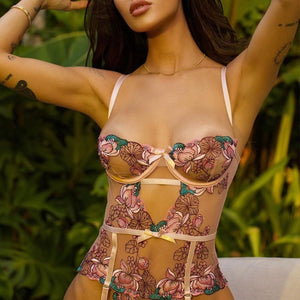Sexy Floral Bodysuit