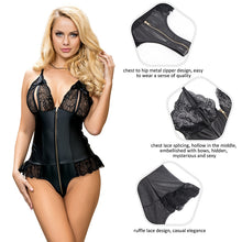 Load image into Gallery viewer, Pu Faux Leather Bodysuit

